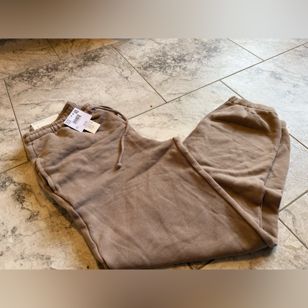 Neutral Brown Cozy terry Joggers